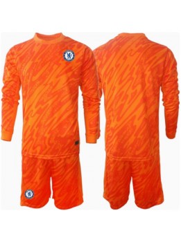 Billige Chelsea Keeper Hjemmedraktsett Barn 2024-25 Langermet (+ Korte bukser)